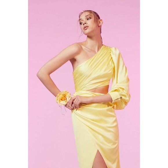 NWOT Gigii’s (Neiman Marcus) Denisa Dress In Yellow Size Medium MSRP $555 - Picture 10 of 10